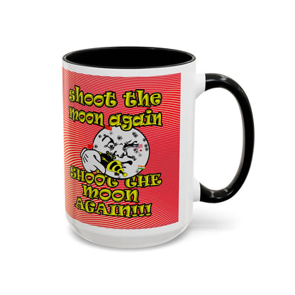 shoot the moon again - Accent Mug (yellow-orange wave)