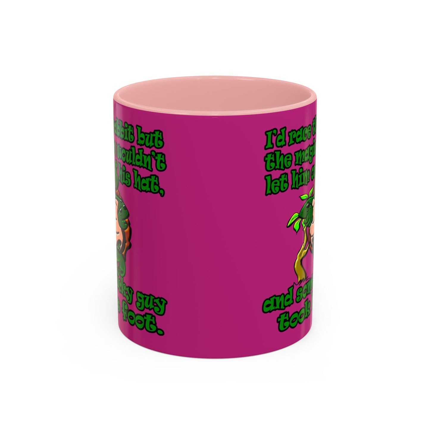 turtle race - Accent Mug (pink)