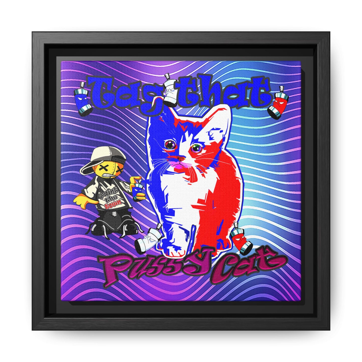 tag that - framed canvas art (purple wave)