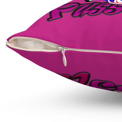 tag that - Spun Polyester Square Pillow - (pink)