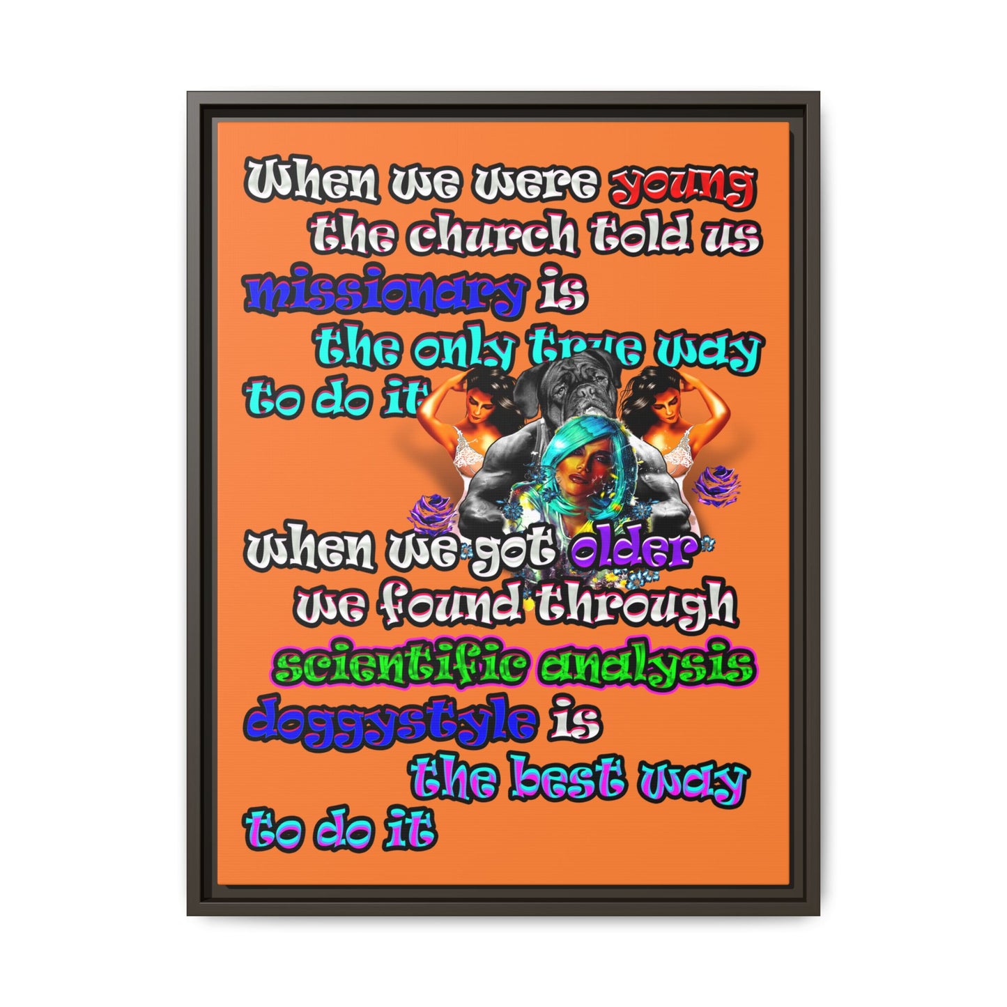 doggystyle - framed canvas art (crusta)