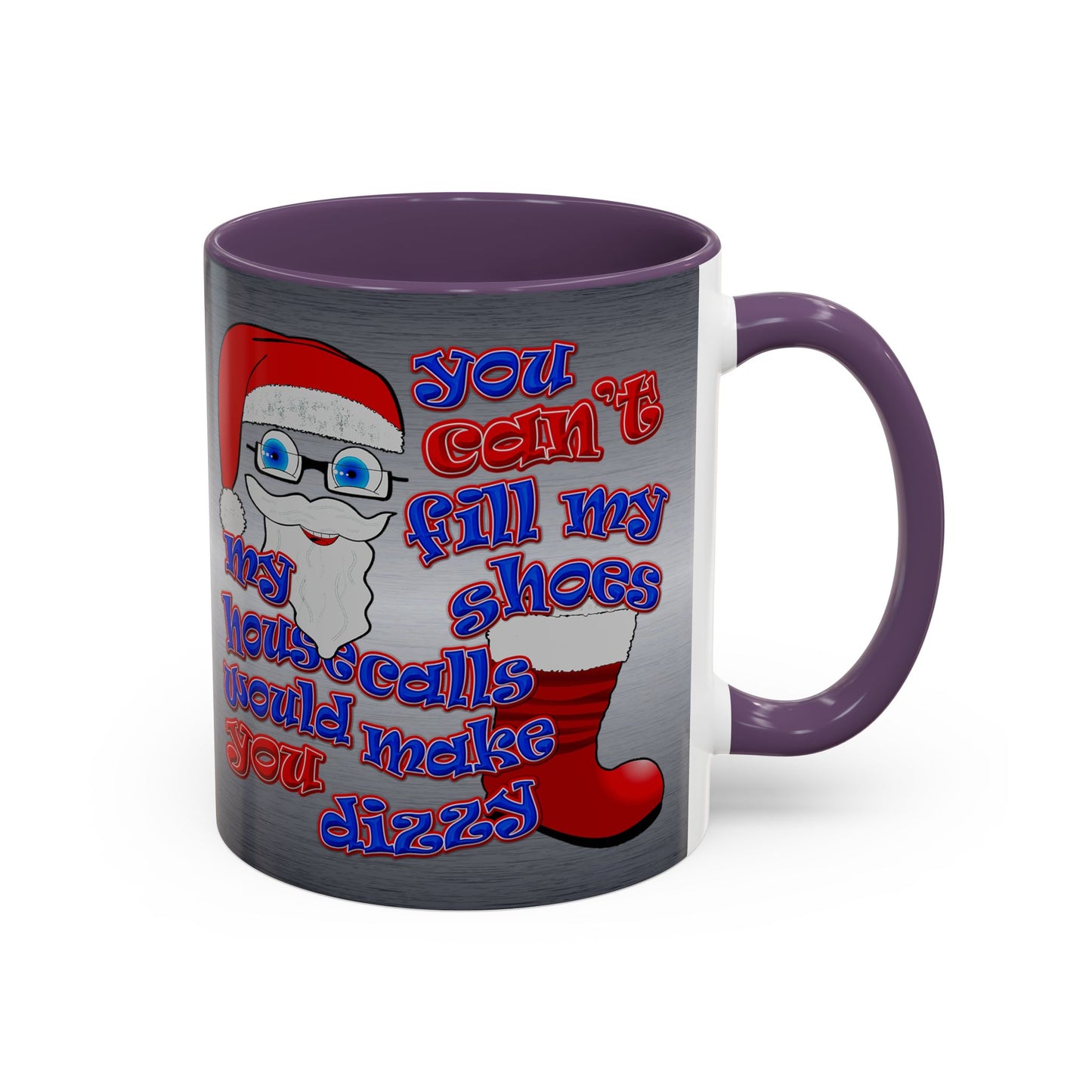santa's shoes - Accent Mug (brushed nickel)