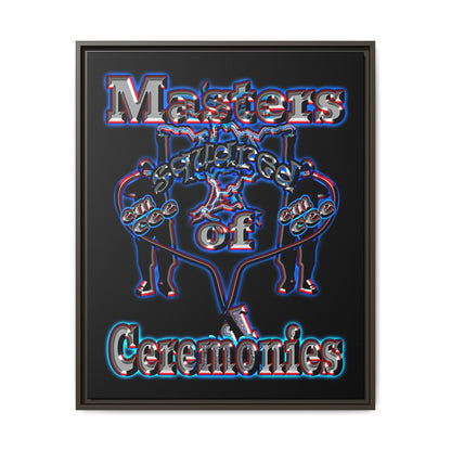 em cee squared - framed canvas art (black)