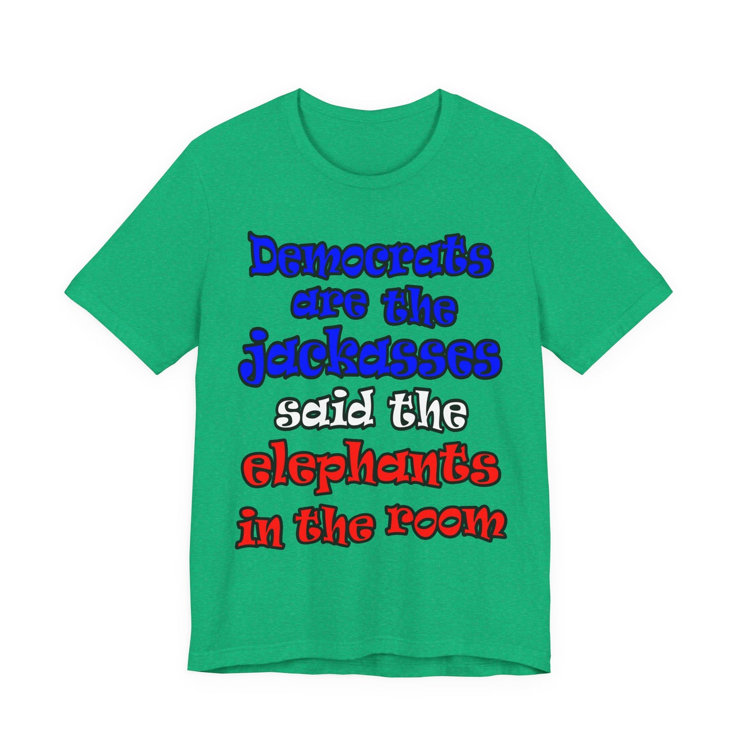 donkeys and elephants - Unisex Jersey Short Sleeve Tee