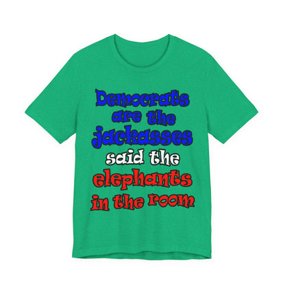 donkeys and elephants - Unisex Jersey Short Sleeve Tee