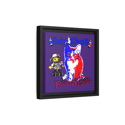 tag that - framed canvas art (purple)