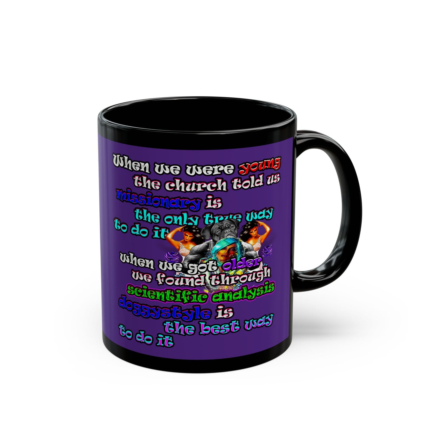 doggystyle - Black Mug (purple)