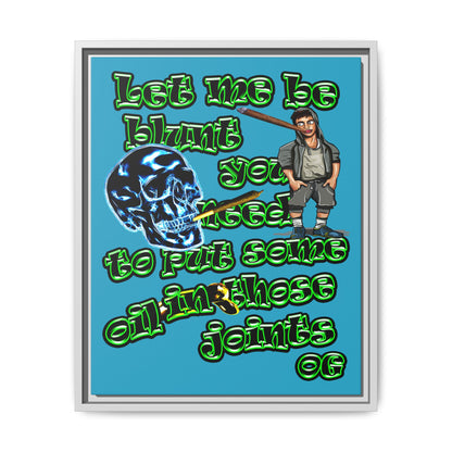og - framed canvas art (turquoise)