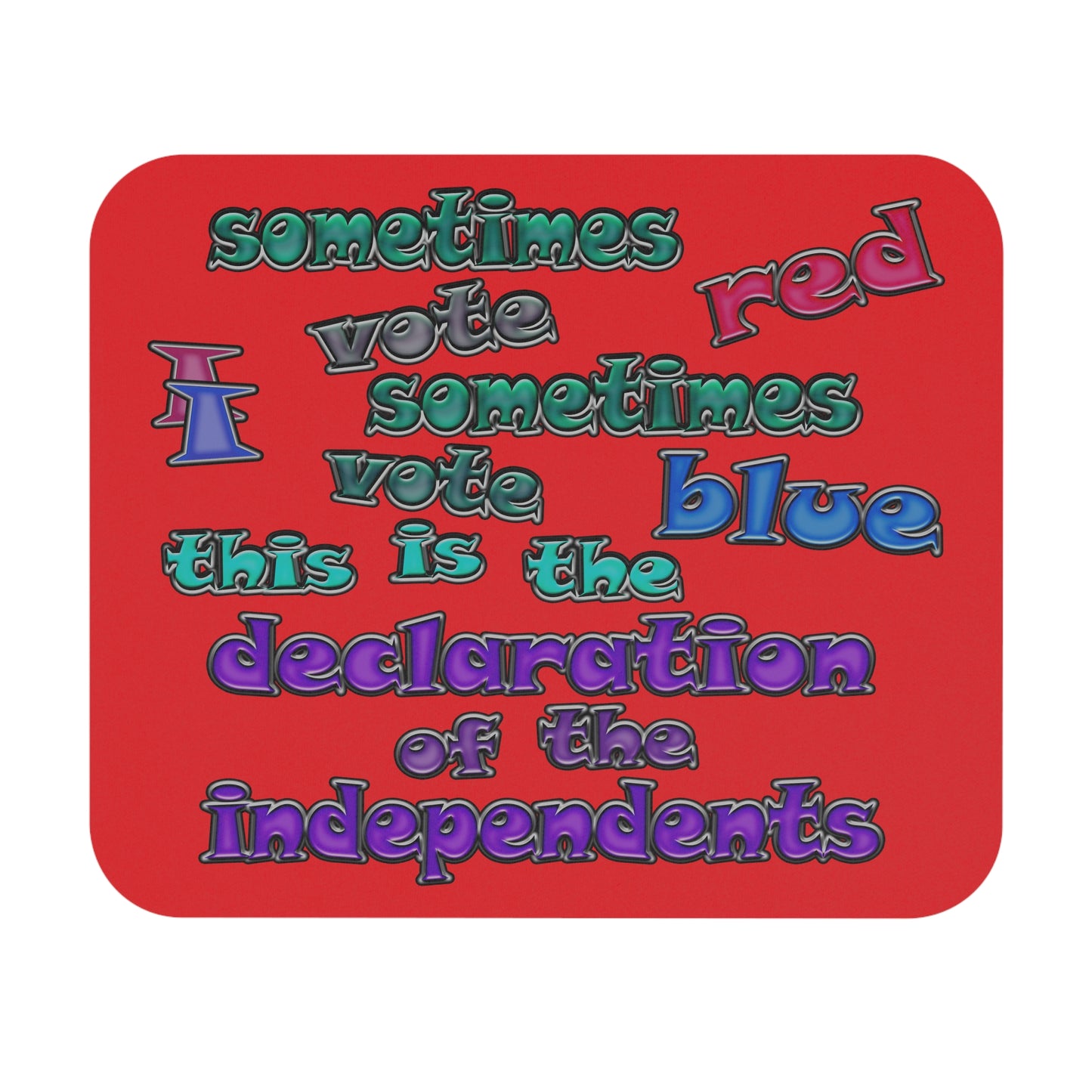 declaration of the independents - Mouse Pad (Rectangle) (red)