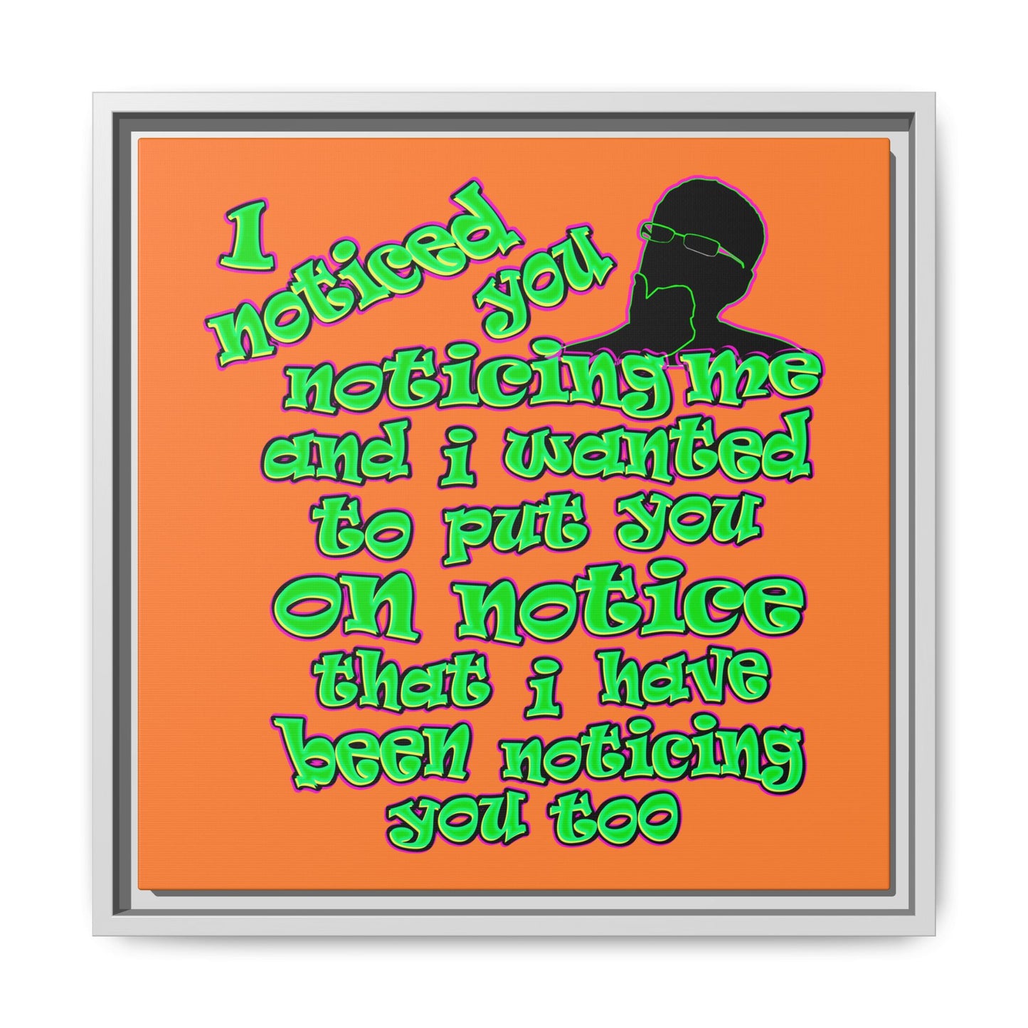 noticed you noticing - framed canvas art (crusta)