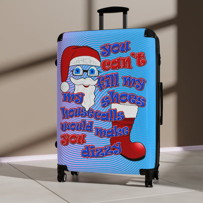 santa's shoes - Suitcase (light blue-purple wave)