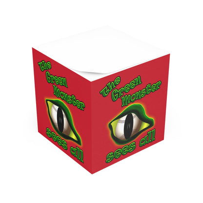 green monster - note cube (dark red)
