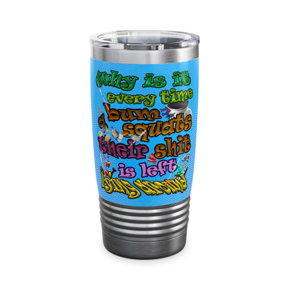 the bum's shit - Ringneck Tumbler, 20oz (light blue-purple wave)