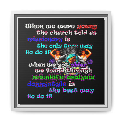 doggystyle - framed canvas art (black)
