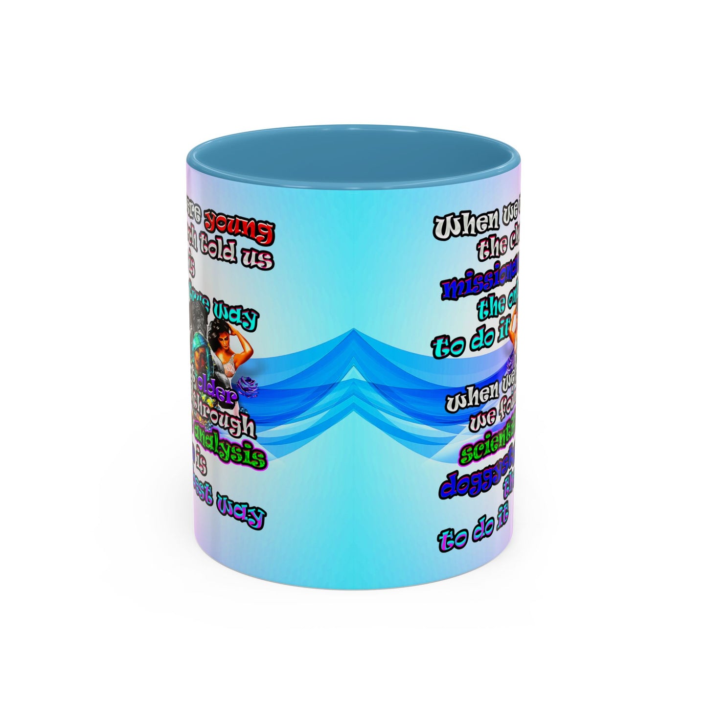 doggystyle - Accent Mug (light blue-pink wave)