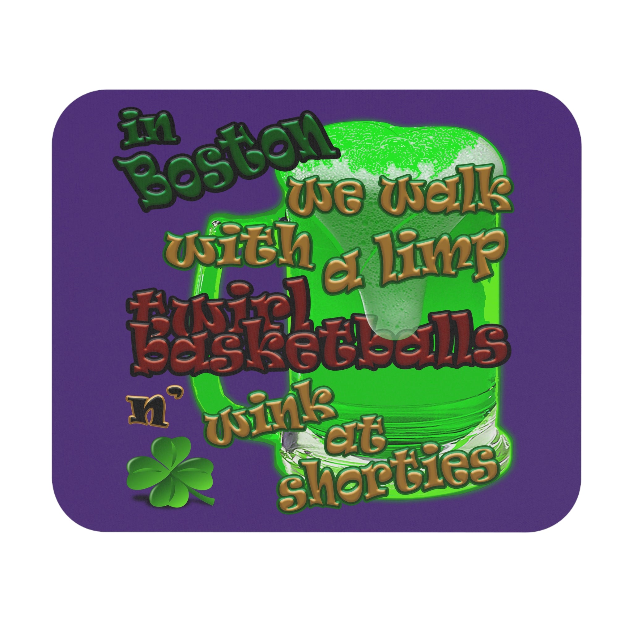 celtics logo - Mouse Pad (Rectangle) (purple)