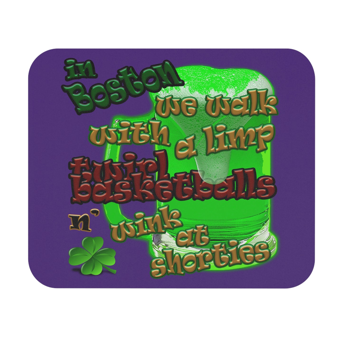 celtics logo - Mouse Pad (Rectangle) (purple)
