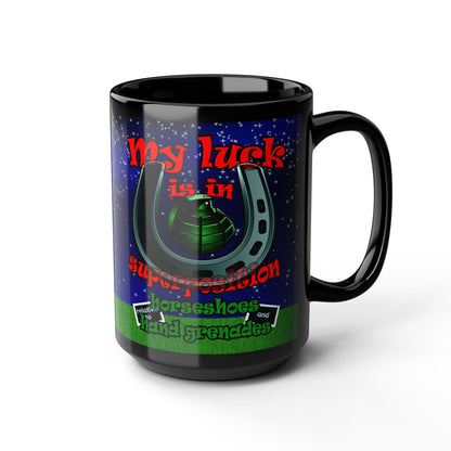 my luck - Black Mug ('snoops' background)