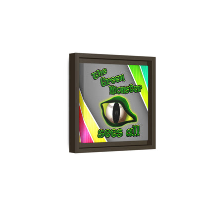 green monster - framed canvas art (rainbow split)