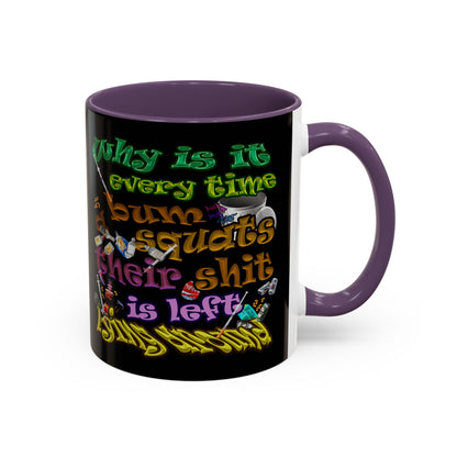 the bum's shit - Accent Mug (black)