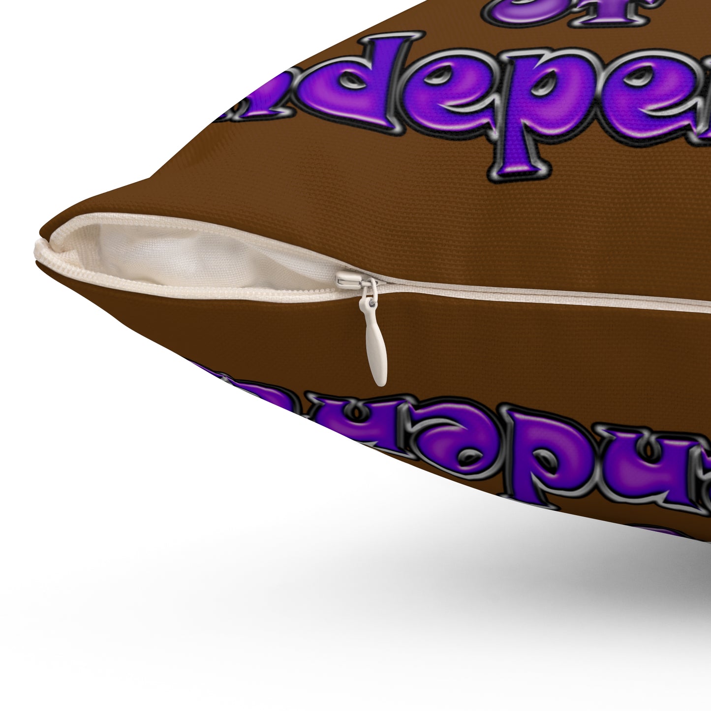 declaration of the independents - Spun Polyester Square Pillow - (brown)