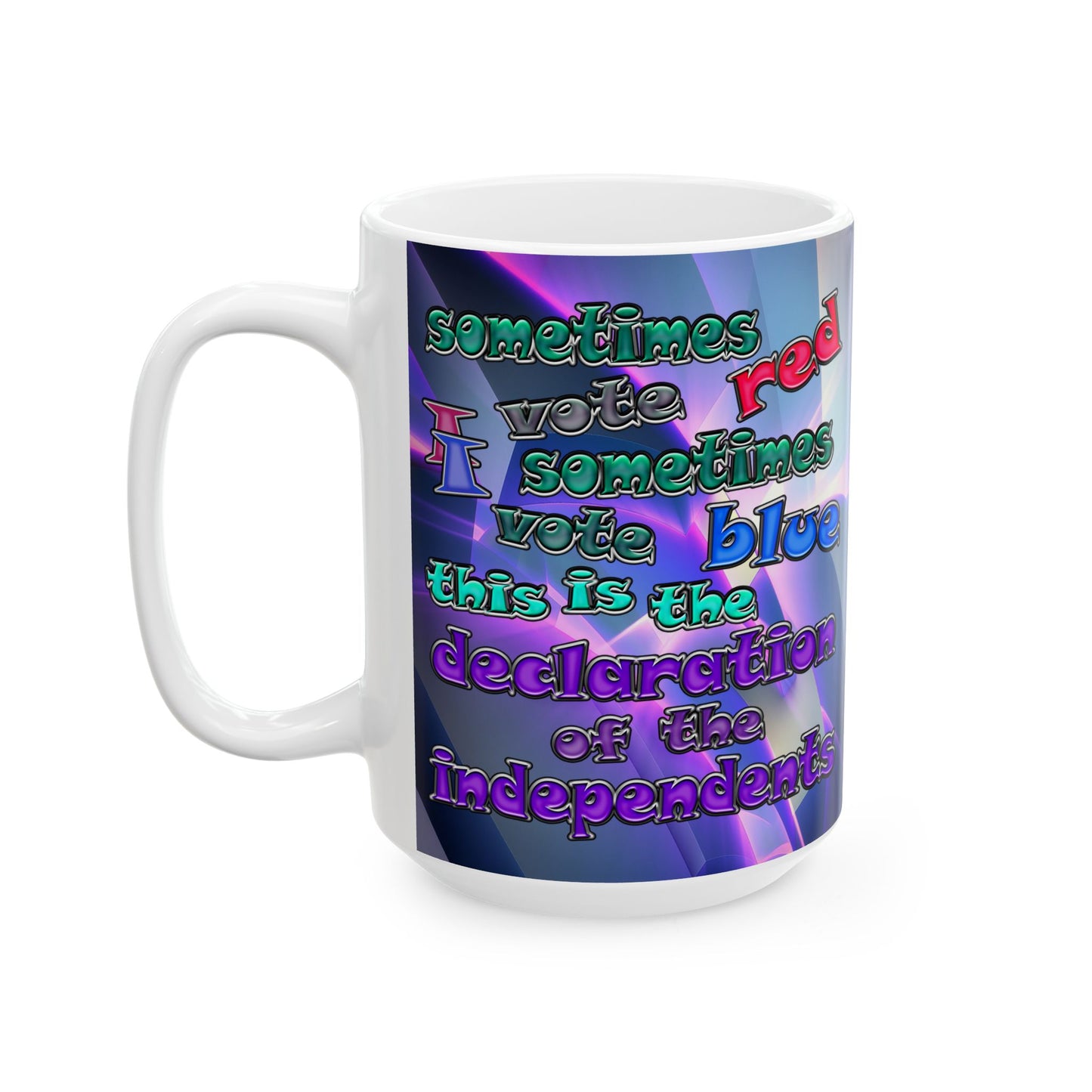 declaration of the independents - White Mug (grey-pink wave)