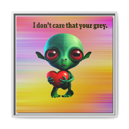 I don't care that your grey - framed canvas art (color blur)