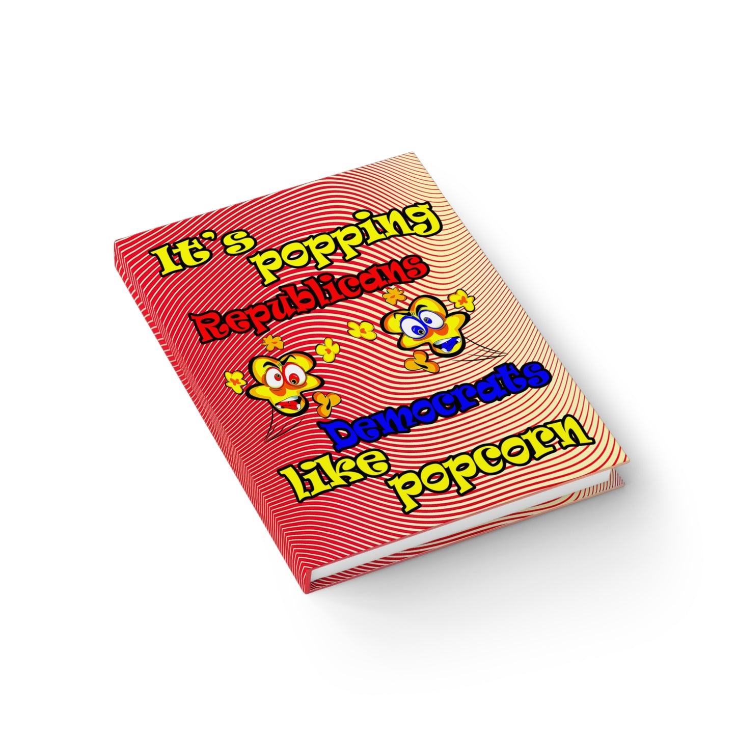 popping like popcorn - journal-lined (yellow-orange wave)