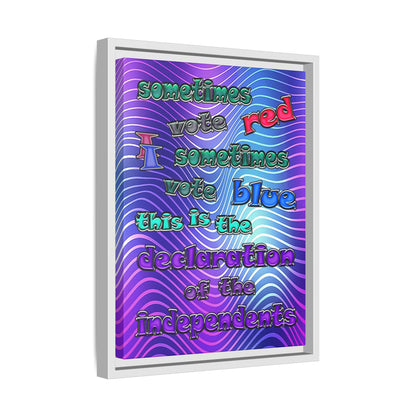declaration of the independents - framed canvas art (purple wave)