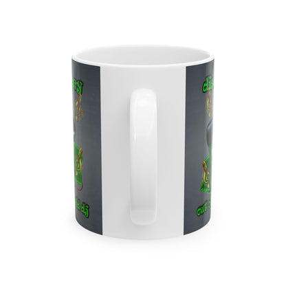 disc jockey - White Mug (grey-light grey)