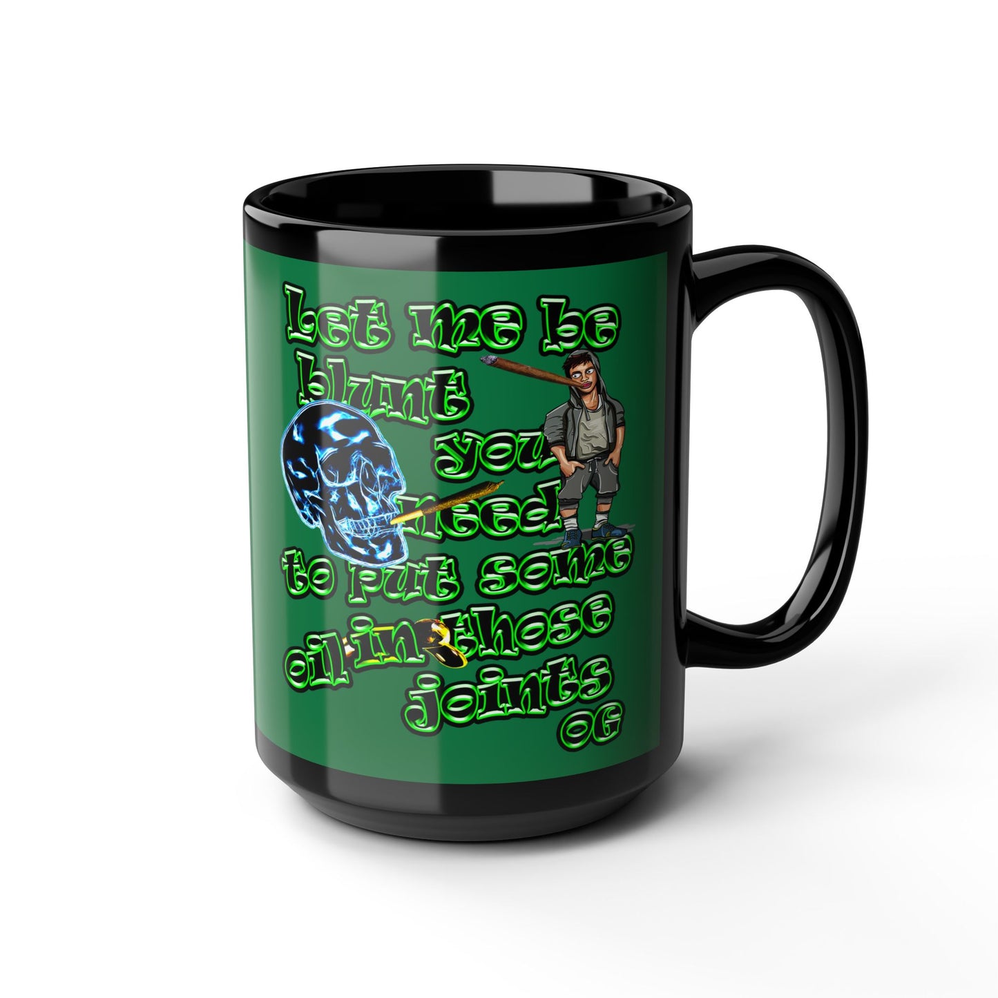 og - Black Mug (dark green)