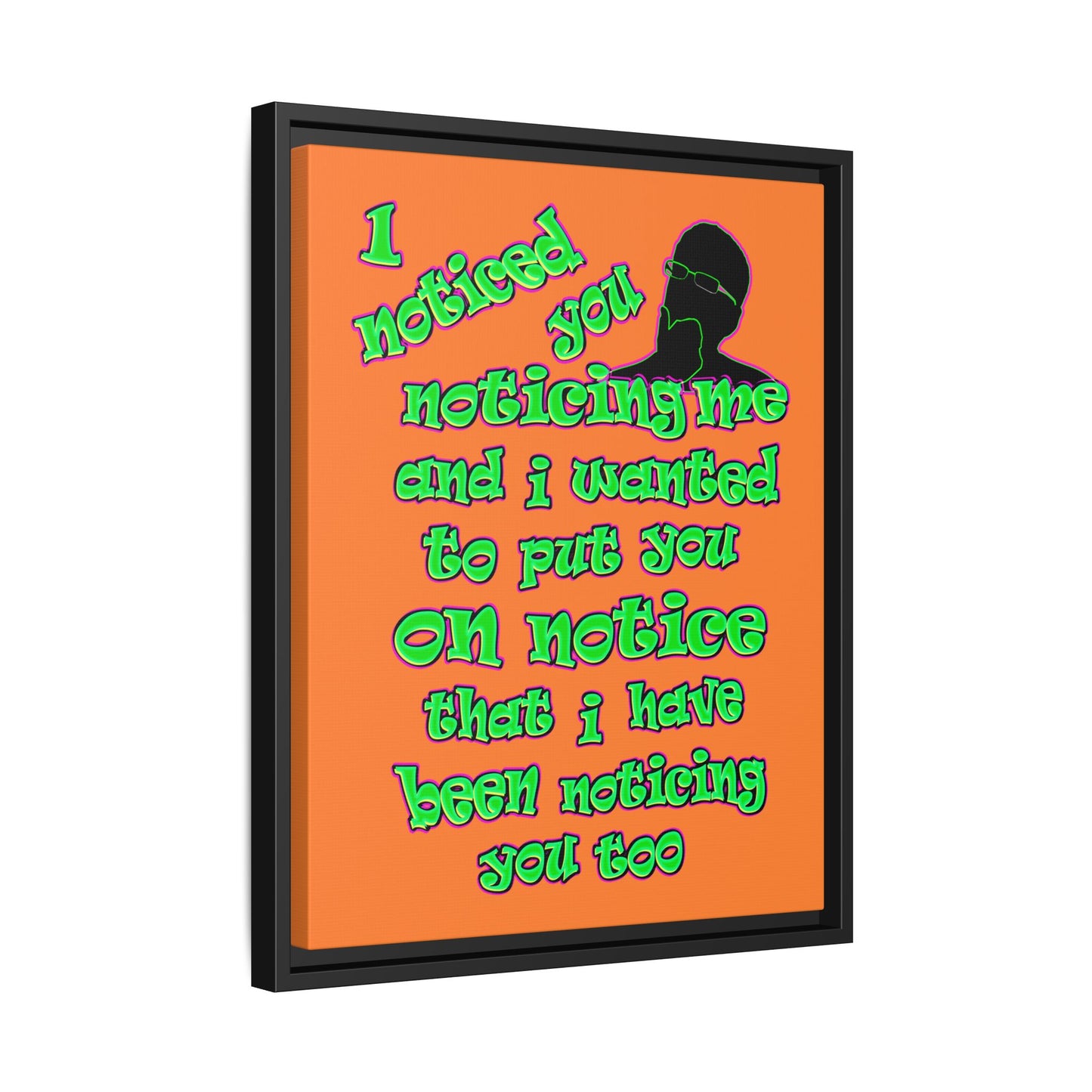 noticed you noticing - framed canvas art (crusta)