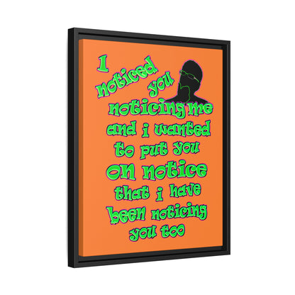 noticed you noticing - framed canvas art (crusta)