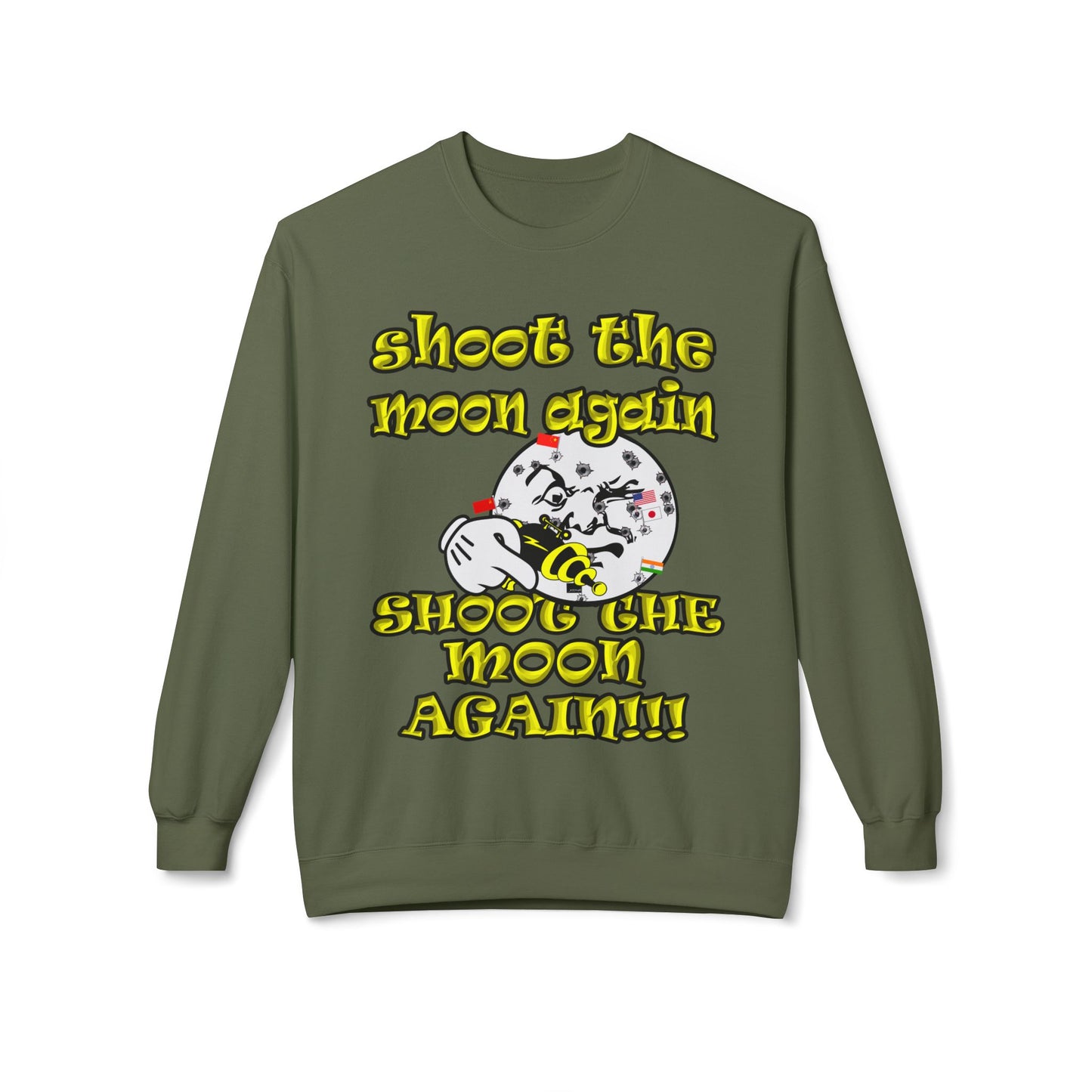 shoot the moon again - Unisex Midweight Softstyle Fleece Crewneck Sweatshirt