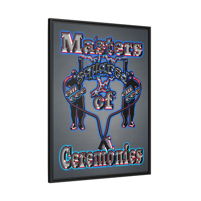 em cee squared - framed canvas art (grey-light grey)