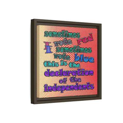 declaration of the independents - framed canvas art (yellow-orange wave)