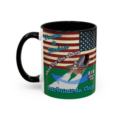 shoot for the stars - Accent Mug (dark green)