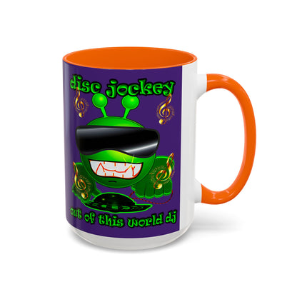 disc jockey - Accent Mug (purple)
