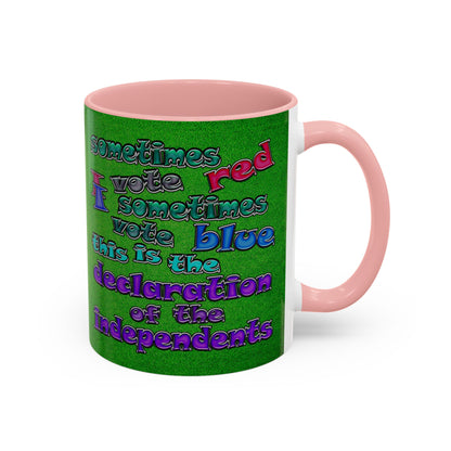 declaration of the independents - Accent Mug (green turf)
