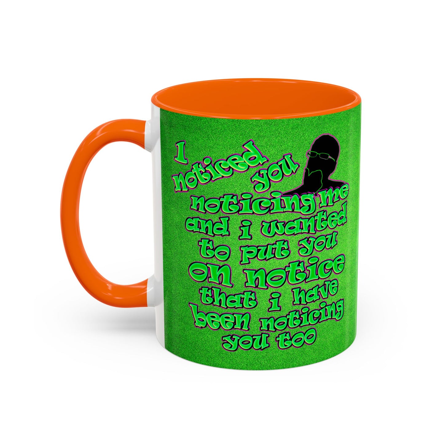noticed you noticing - Accent Mug (green turf)