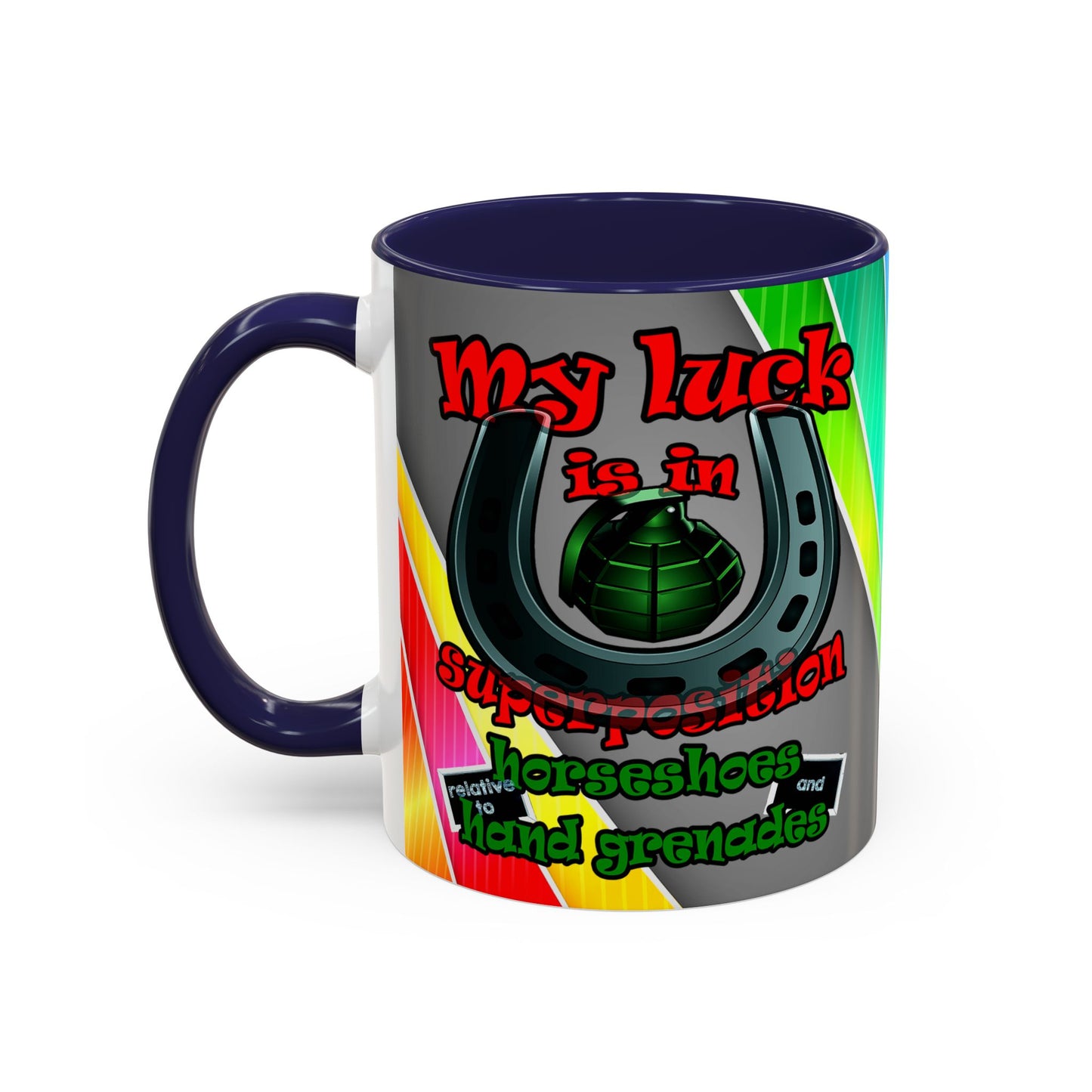 my luck - Accent Mug (rainbow split)