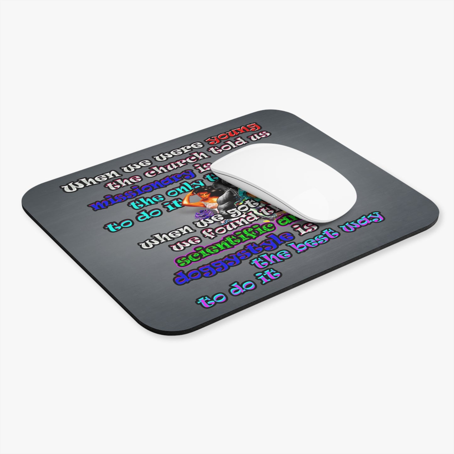 doggystyle - Mouse Pad (Rectangle) (grey-light grey)