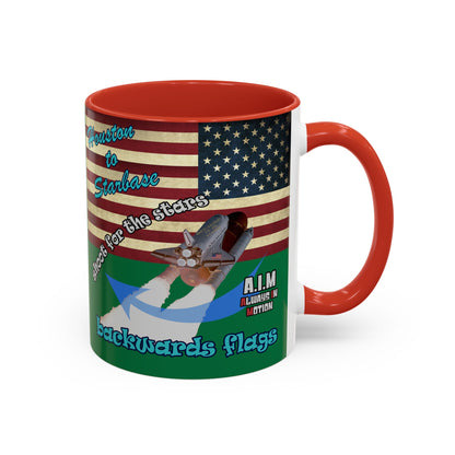shoot for the stars - Accent Mug (dark green)