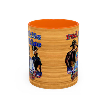 rw&b lives matter - Accent Mug (butterscotch wood finish)