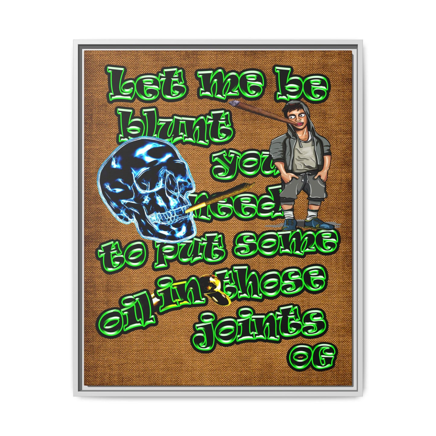 og - framed canvas art (brown papyrus)