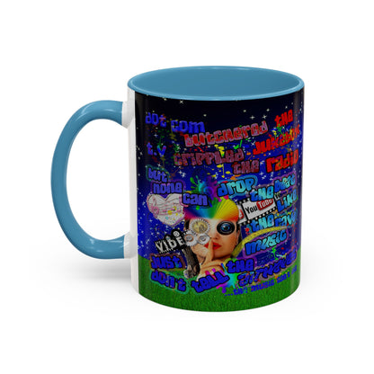 drop the beat - Accent Mug ('snoops' background)