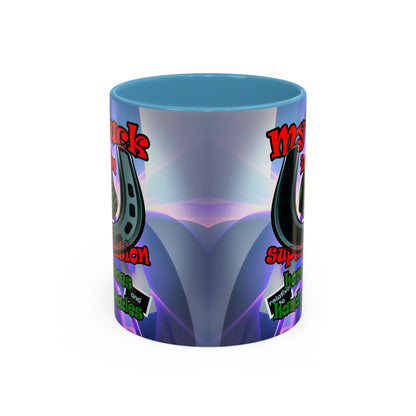 my luck - Accent Mug (grey-pink wave)