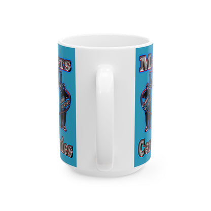 em cee squared - White Mug (turquoise)