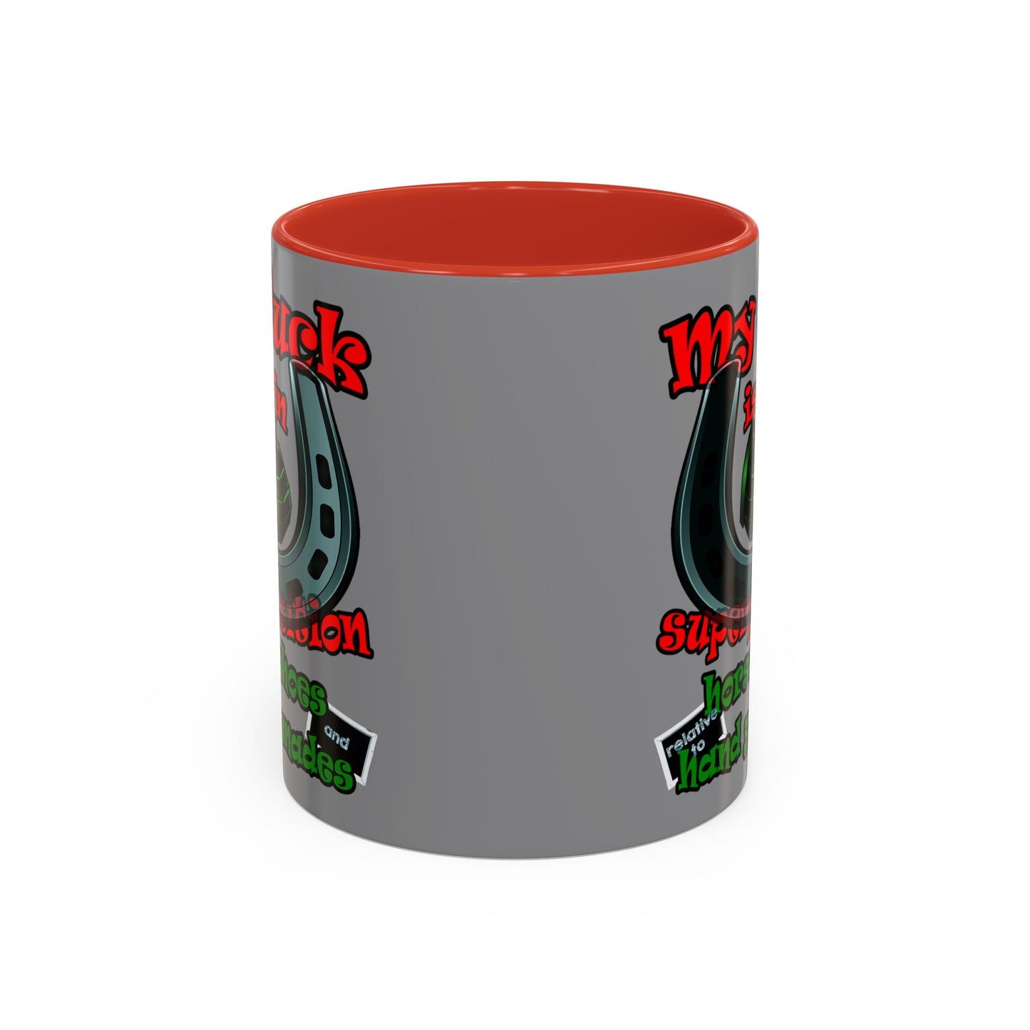 my luck - Accent Mug (grey)