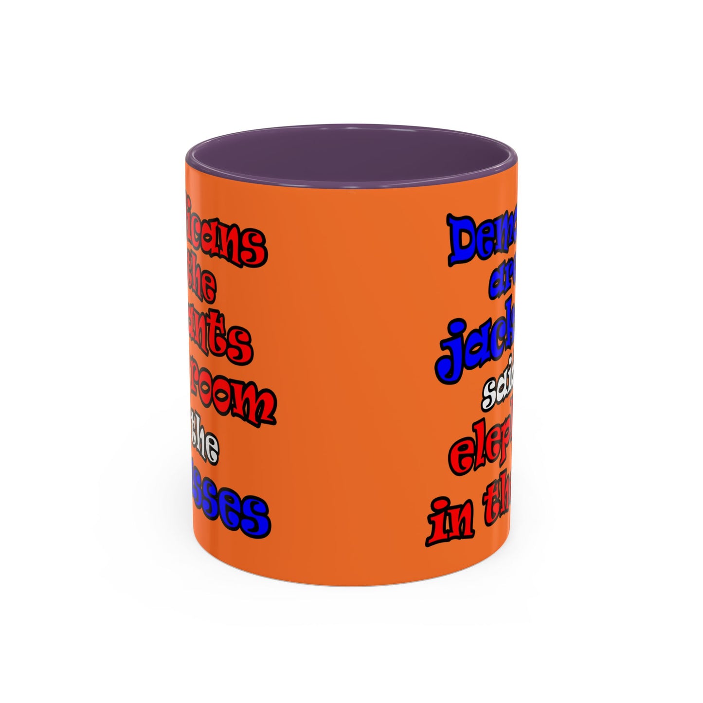 donkeys and elephants - Accent Mug (crusta)